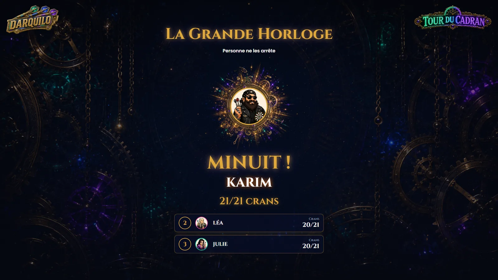 Tour du cadran — Fin de partie